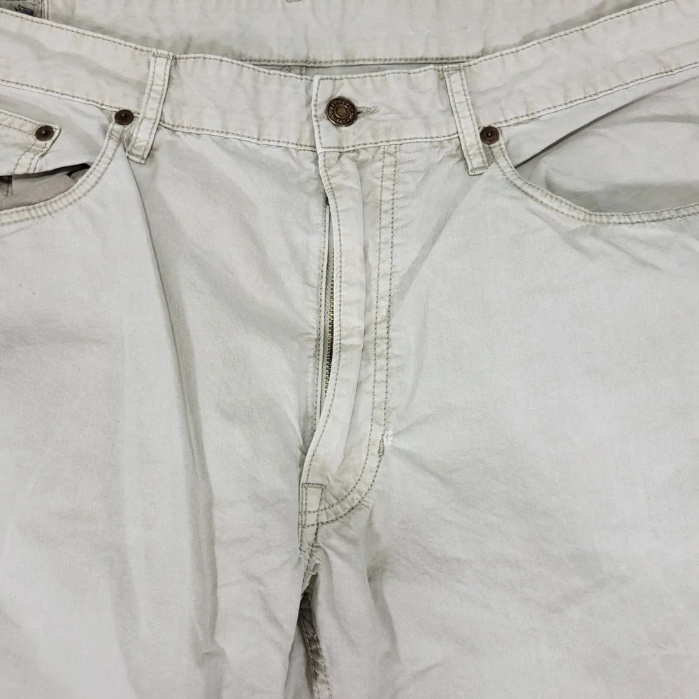 Polo Ralph Lauren Men's‎ Beige Jean Pants Varick Slim Striaght Size 36 x 32